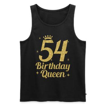 Anniversaire Reine 54 - Débardeur bio Premium Homme - noir - Devant - Michal (187cm)