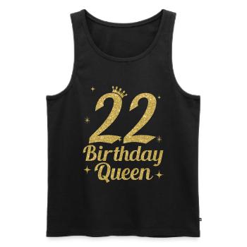 Birthday Queen 22 - Männer Premium Bio Tank Top - Schwarz - Vorne - Michal (187cm)