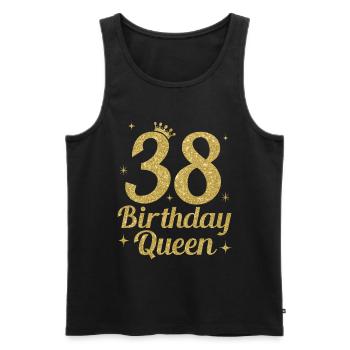 Birthday Queen 38 - Männer Premium Bio Tank Top - Schwarz - Vorne - Michal (187cm)