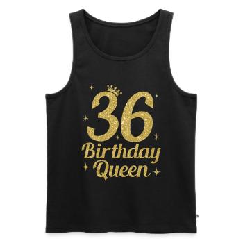 Birthday Queen 36 - Men's Premium Organic Tank Top - black - Front - Michal (187cm)
