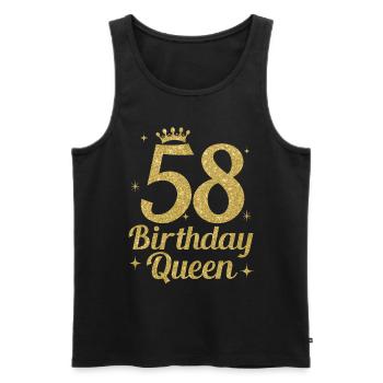 Birthday Queen 58 - Männer Premium Bio Tank Top - Schwarz - Vorne - Michal (187cm)