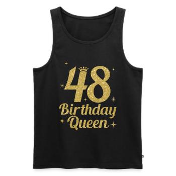 Birthday Queen 48 - Männer Premium Bio Tank Top - Schwarz - Vorne - Michal (187cm)