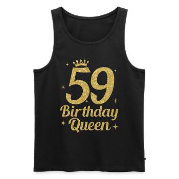 Birthday Queen 59 - Männer Premium Bio Tank Top - Schwarz - Vorne - Michal (187cm)