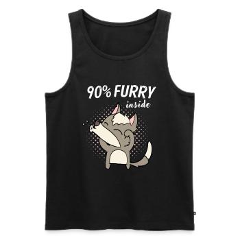 90% Furry Fursona Furries Fandom Fursuit - Männer Premium Bio Tank Top - Schwarz - Vorne - Michal (187cm)
