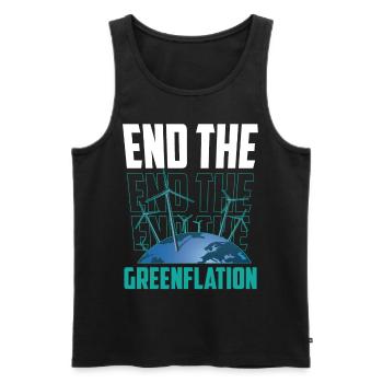 Beendet Die Greenflation Grün Inflation Energie - Männer Premium Bio Tank Top - Schwarz - Vorne - Michal (187cm)