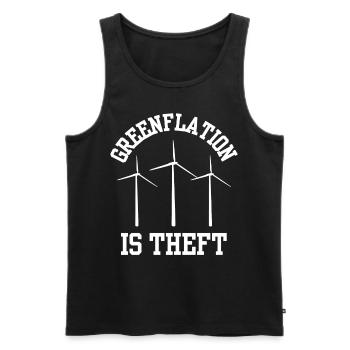 Greenflation is theft energy green inflation - Men's Premium Organic Tank Top - black - Front - Michal (187cm)