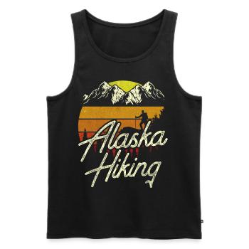 Alaska Randonnée Randonneurs Randonnée Nature - Débardeur bio Premium Homme - noir - Devant - Michal (187cm)