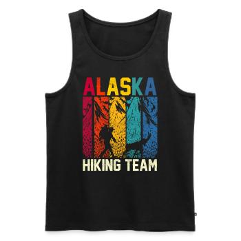 Alaska Hiking Team Hiking Hiking Hikers - Men's Premium Organic Tank Top - black - Front - Michal (187cm)