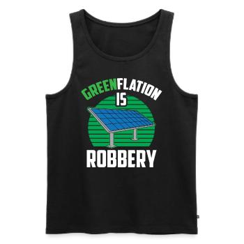 Greenflation Ist Raub Grün Energie Inflation - Männer Premium Bio Tank Top - Schwarz - Vorne - AI Model Male 178 light (178cm)