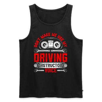 Mon instructeur de conduite Voice Driving Instructor Voice Profession - Débardeur bio Premium Homme - noir - Devant - Michal (187cm)