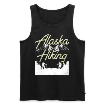 Alaska Randonnée Randonneurs Randonnée Nature - Débardeur bio Premium Homme - noir - Devant - Michal (187cm)