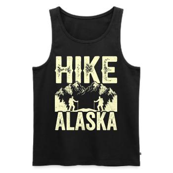 Wanderungen In Alaska Wandern Wanderung Wanderer - Männer Premium Bio Tank Top - Schwarz - Vorne - AI Model Male 178 light (178cm)