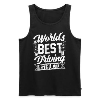 Der Beste Fahrlehrer Der Welt Fahrschule Beruf - Männer Premium Bio Tank Top - Schwarz - Vorne - AI Model Male 178 light (178cm)