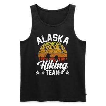 Alaska Hiking Team Randonneur - Débardeur bio Premium Homme - noir - Devant - AI Model Male 178 light (178cm)