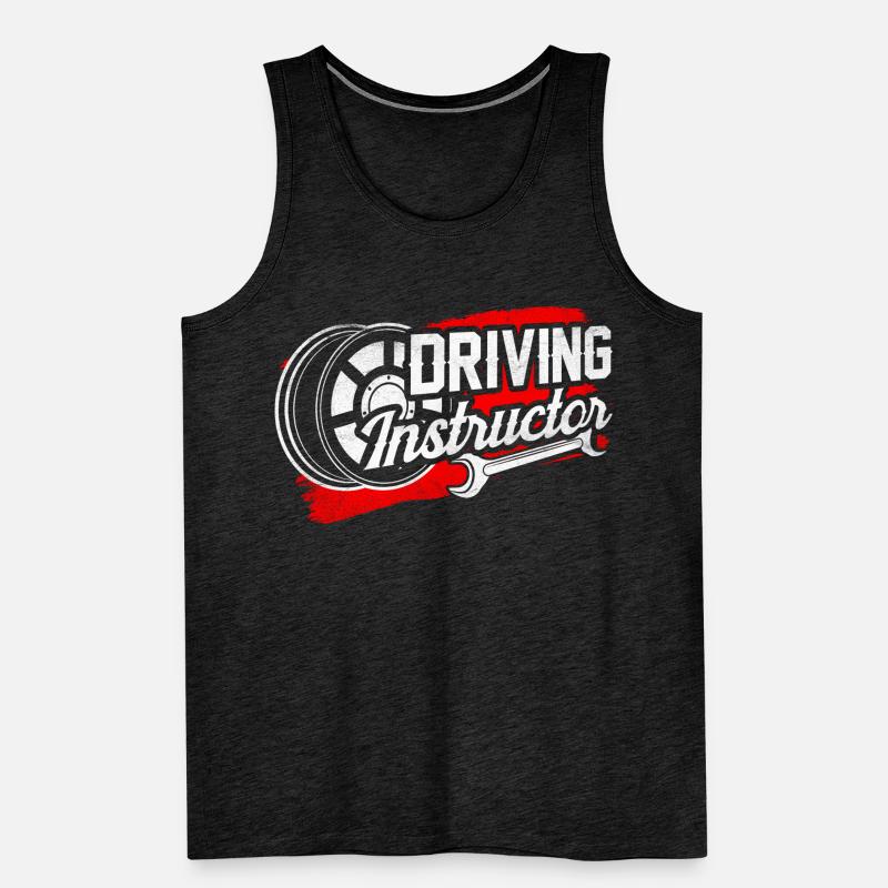 Driving instructor Driving school Driving lesson Learner driver Men's Premium Organic Tank Top