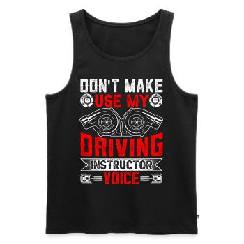 Mon instructeur de conduite Voice Driving Instructor Voice Profession - Débardeur bio Premium Homme - noir - Devant - Michal (187cm)