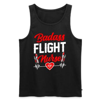 Knallharte Flight Nurse Flugkrankenschwester Beruf - Männer Premium Bio Tank Top - Anthrazit - Vorne - Alexander (188cm)