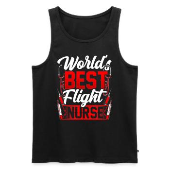 The Best Flight Nurse in the World Flight Doctor - Men's Premium Organic Tank Top - black - Front - Michal (187cm)