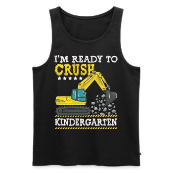 I m Ready To Crush Kindergarten Construction - Men's Premium Organic Tank Top - black - Front - AI Model Male 178 light (178cm)