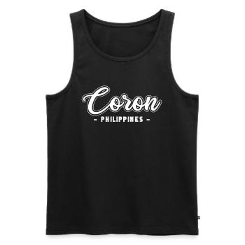 Vintage Holiday Trip Coron Philippines Asie - Débardeur bio Premium Homme - noir - Devant - Michal (187cm)