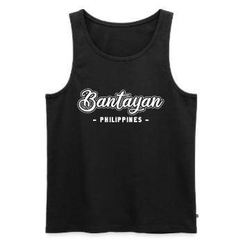 Vintage Urlaub Reise Bantayan Philippinen Asien - Männer Premium Bio Tank Top - Schwarz - Vorne - Michal (187cm)