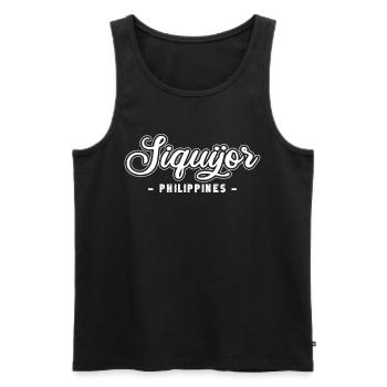 Vintage Urlaub Reise Siquijor Philippinen Asien - Männer Premium Bio Tank Top - Schwarz - Vorne - Michal (187cm)