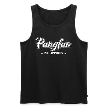 Vintage Urlaub Reise Panglao Philippinen Asien - Männer Premium Bio Tank Top - Schwarz - Vorne - Michal (187cm)