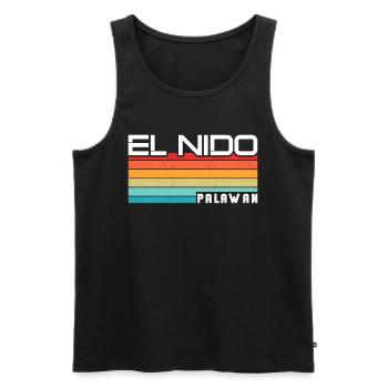 Voyage de vacances El Nido Palawan Philippines Asie - Débardeur bio Premium Homme - noir - Devant - Michal (187cm)
