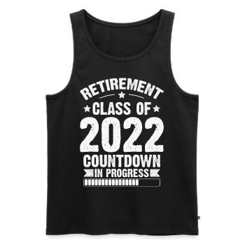 Classe de retraite de 2022 Compte à rebours en cours - Débardeur bio Premium Homme - noir - Devant - AI Model Male 178 light (178cm)