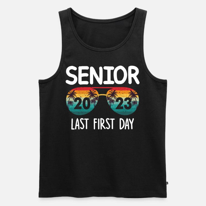 Senior last first day - Männer Premium Bio Tank Top - Schwarz