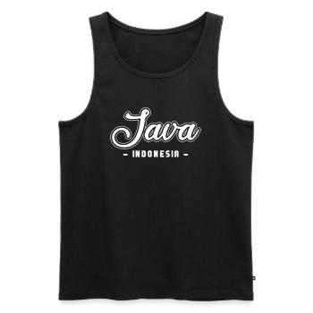 Vintage Holiday Trip Java Indonésie Asie - Débardeur bio Premium Homme - noir - Devant - Michal (187cm)