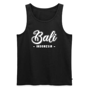 Vintage Holiday Trip Bali Indonesia Asia - Men's Premium Organic Tank Top - black - Front - Michal (187cm)