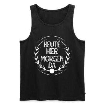 Reisen Weltreise Reise - Männer Premium Bio Tank Top - Schwarz - Vorne - AI Model Male 178 light (178cm)