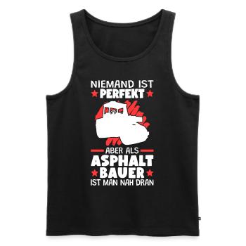 Asphaltbauer sind perfekt Straßenbauer - Männer Premium Bio Tank Top - Schwarz - Vorne - AI Model Male 178 light (178cm)