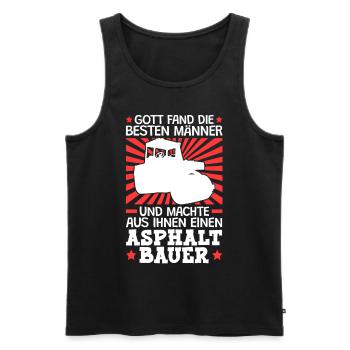 Gott fand die Besten Asphaltbauer Straßenbauer - Männer Premium Bio Tank Top - Schwarz - Vorne - Michal (187cm)