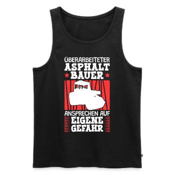 Überarbeiteter Asphaltbauer Straßenbauer - Männer Premium Bio Tank Top - Schwarz - Vorne - AI Model Male 178 light (178cm)
