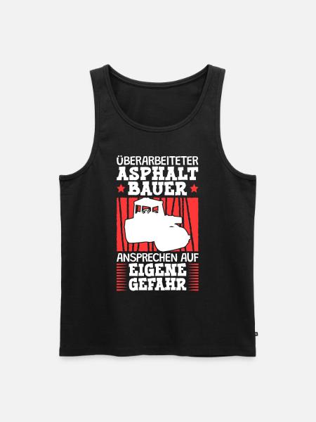 Überarbeiteter Asphaltbauer Straßenbauer - Männer Premium Bio Tank Top - Schwarz