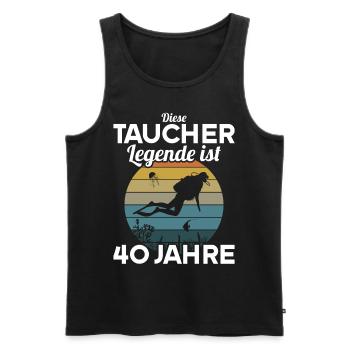 Diese Taucher Legende ist 40 Jahre 40 Geburtstag - Männer Premium Bio Tank Top - Schwarz - Vorne - Michal (187cm)