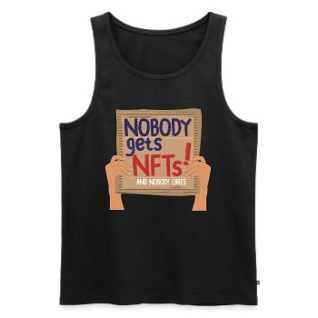 Personne n’obtient une chemise nft crypto sceptique - Débardeur bio Premium Homme - noir - Devant - Michal (187cm)