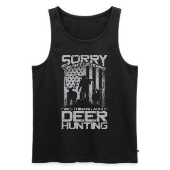 Buck Deer Hunting Hunter Vintage - Männer Premium Bio Tank Top - Schwarz - Vorne - Michal (187cm)