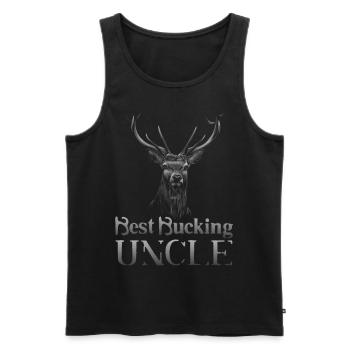 Buck Deer Hunting Hunter Uncle - Men's Premium Organic Tank Top - black - Front - Michal (187cm)