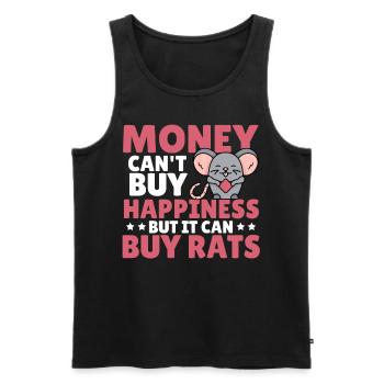 Money Can't Buy Happiness But It Can Buy Rats Rat - Männer Premium Bio Tank Top - Schwarz - Vorne - Michal (187cm)
