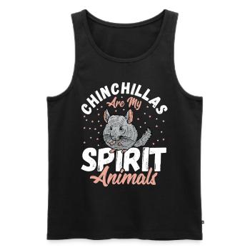 Chinchillas Are My Spirit Animals Chinchilla - Men's Premium Organic Tank Top - black - Front - AI Model Male 178 light (178cm)