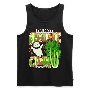 Sellerie, lustiger Spruch I'm-Not-Afraid-Of-Celery - Männer Premium Bio Tank Top - Schwarz - Vorne - AI Model Male 178 light (178cm)