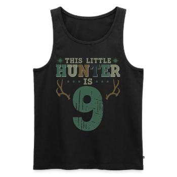 Buck Deer Hunting Hunter Kid 9ème - Débardeur bio Premium Homme - noir - Devant - AI Model Male 178 light (178cm)