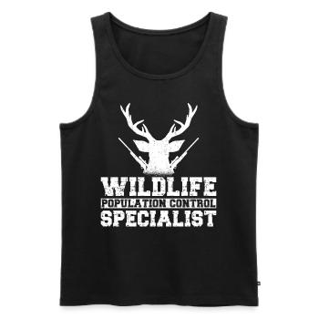 Buck Deer Hunting Hunter Wildlife - Men's Premium Organic Tank Top - black - Front - Michal (187cm)