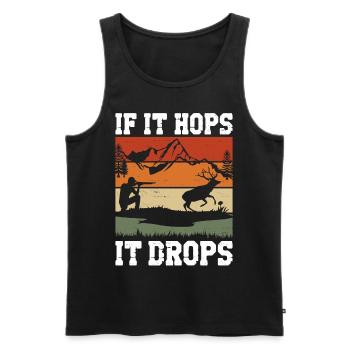 Buck Deer Hunting Hunter If It - Men's Premium Organic Tank Top - black - Front - AI Model Male 178 light (178cm)