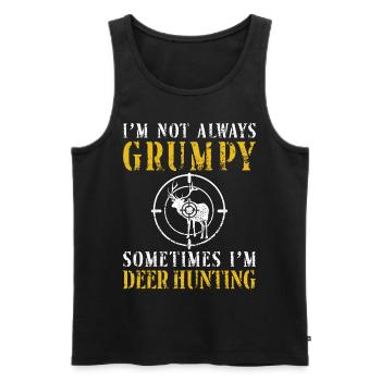 Buck Deer Hunting Hunter Dad - Men's Premium Organic Tank Top - black - Front - Michal (187cm)