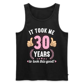 it took me 30 Years to look this good 30 Birthday - Men's Premium Organic Tank Top - black - Front - AI Model Male 178 light (178cm)
