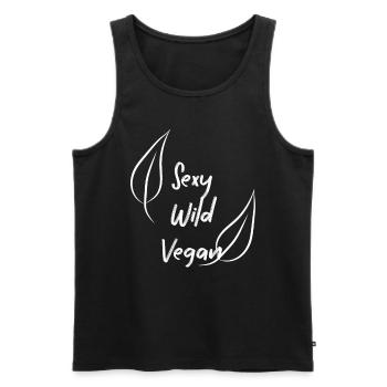 Vegan Vegan Animal Welfare Vegetarian Vegetarian - Men's Premium Organic Tank Top - black - Front - Michal (187cm)
